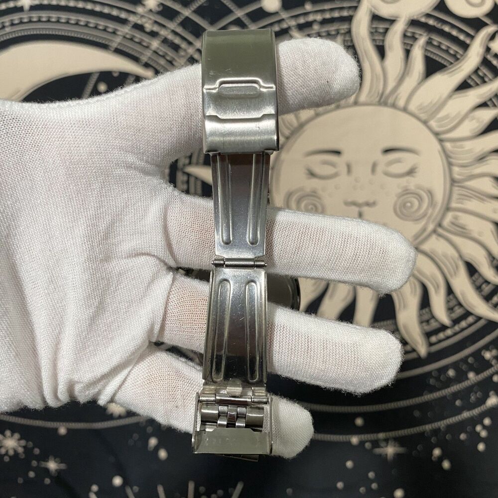 Seiko Chronograph Quartz Panda Silver White Men's Wrist Watch Jewlery - Picture 6 of 7